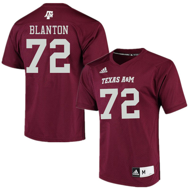 Men #72 Colten Blanton Texas Aggies College Football Jerseys Sale-Maroon Alumni Player Jersey - Click Image to Close